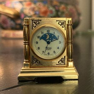 Vintage PERINI Miniature Brass Carriage Clock - Circa 1970 - Quartz Movement